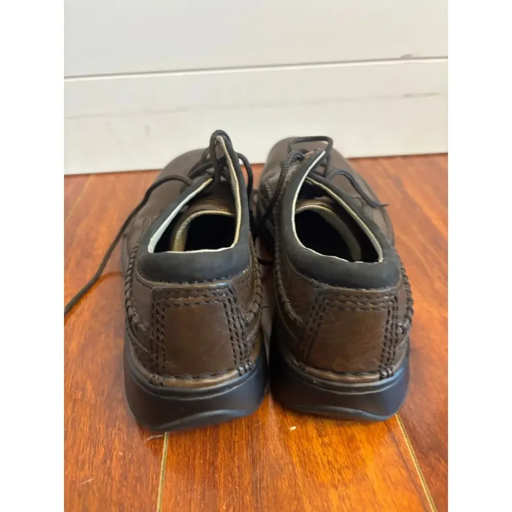 Merrell World Leader Shoes Men 8.5 Oxford Leather Brown Lace Up Casual
